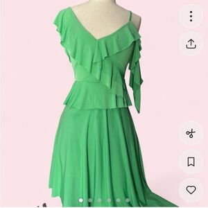 ASOS Asymmetrical Dress in Vibrant Green